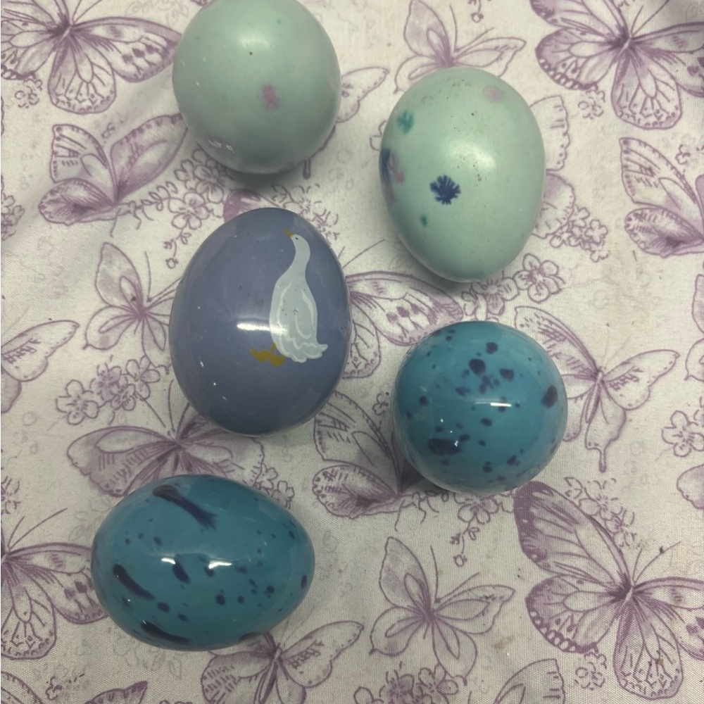 〽️Decorative Ceramic Blue and Green Egg Set